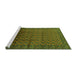 Sideview of Machine Washable Oriental Green Industrial Area Rugs, wshurb1101grn