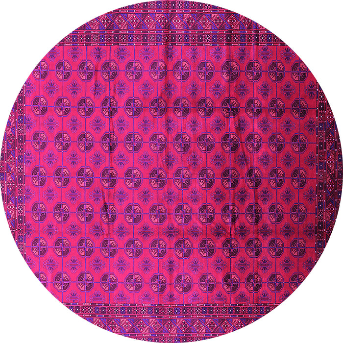 Round Oriental Pink Industrial Rug, urb1101pnk