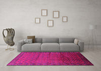 Machine Washable Oriental Pink Industrial Rug, wshurb1101pnk