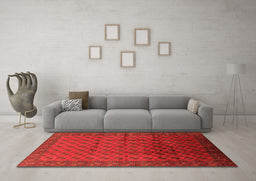 Machine Washable Oriental Orange Industrial Area Rugs in a Living Room, wshurb1101org