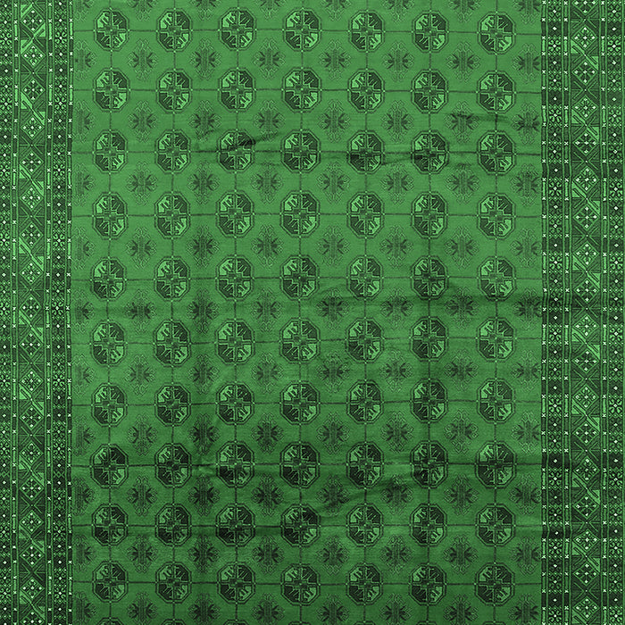 Machine Washable Oriental Emerald Green Industrial Area Rugs, wshurb1101emgrn