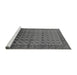 Sideview of Machine Washable Oriental Gray Industrial Rug, wshurb1101gry