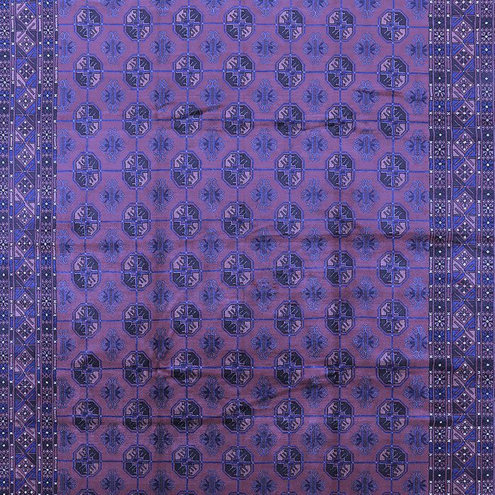 Machine Washable Oriental Blue Industrial Rug, wshurb1101blu