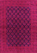 Machine Washable Oriental Pink Industrial Rug, wshurb1102pnk