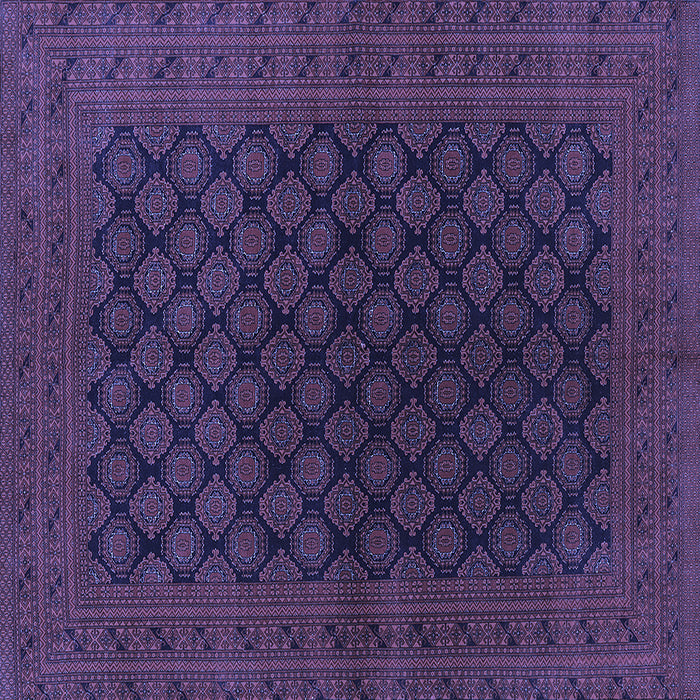 Square Oriental Blue Industrial Rug, urb1102blu