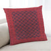 Lifestyle Image of Mid-Century Modern Urban Square Velvet Maroon Purple Throw Pillow, 18 inch by 18 inch, pwurb1102