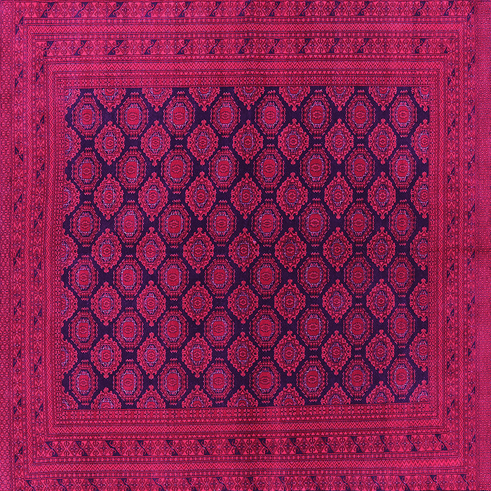 Square Machine Washable Oriental Pink Industrial Rug, wshurb1102pnk