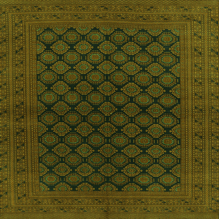 Square Oriental Green Industrial Rug, urb1102grn