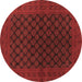 Round Oriental Brown Industrial Rug, urb1102brn