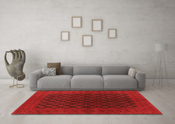 Machine Washable Oriental Orange Industrial Area Rugs in a Living Room, wshurb1102org