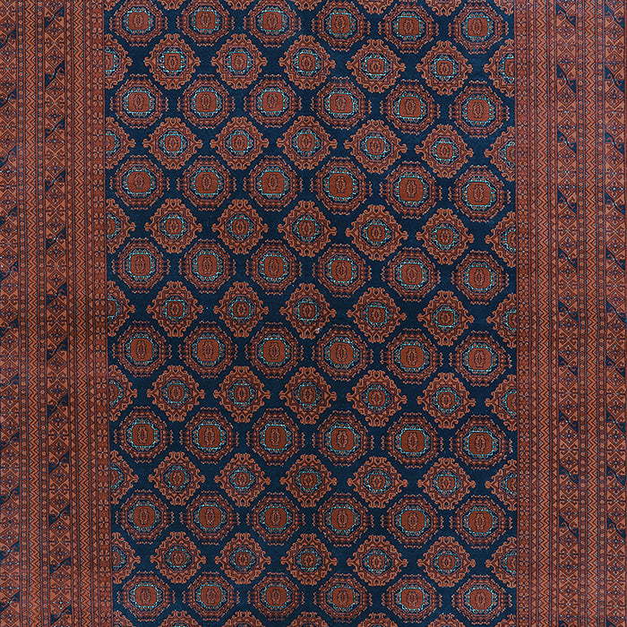 Machine Washable Oriental Light Blue Industrial Rug, wshurb1102lblu