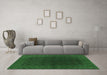 Machine Washable Oriental Emerald Green Industrial Area Rugs in a Living Room,, wshurb1102emgrn
