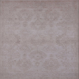 Square Mid-Century Modern Rosy Brown Pink Oriental Rug, urb1103