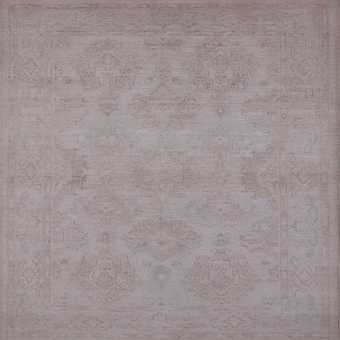 Square Mid-Century Modern Rosy Brown Pink Oriental Rug, urb1103
