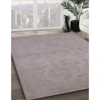 Mid-Century Modern Rosy Brown Pink Oriental Rug, urb1103