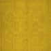 Square Oriental Yellow Industrial Rug, urb1103yw