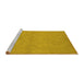 Sideview of Machine Washable Oriental Yellow Industrial Rug, wshurb1103yw