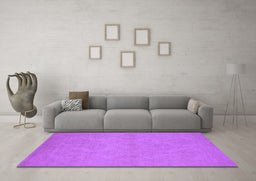 Machine Washable Oriental Purple Industrial Area Rugs in a Living Room, wshurb1103pur