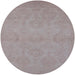 Round Machine Washable Industrial Modern Rosy Brown Pink Rug, wshurb1103