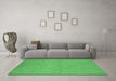 Machine Washable Oriental Emerald Green Industrial Area Rugs in a Living Room,, wshurb1103emgrn