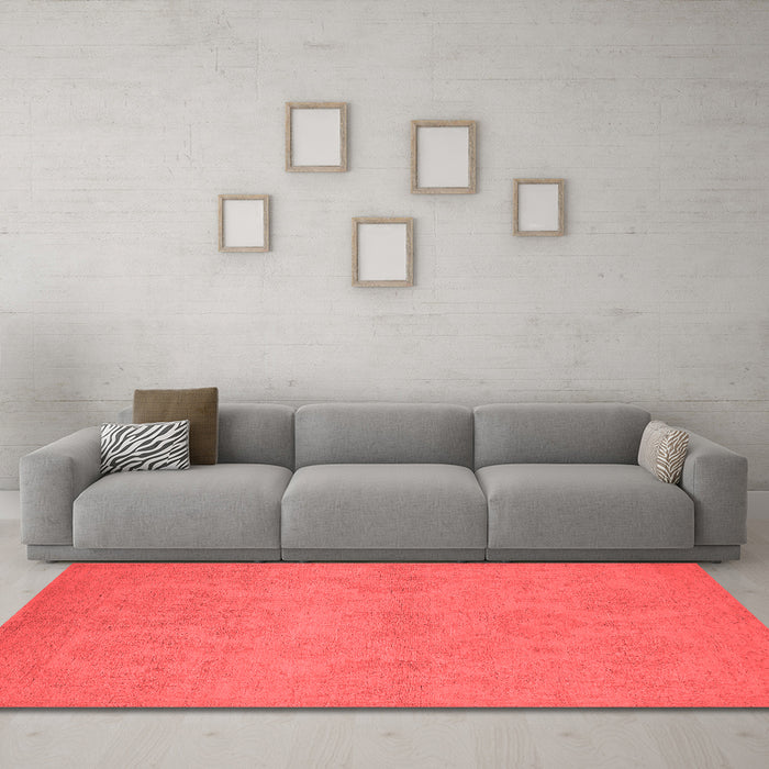 Industrial Red Washable Rugs