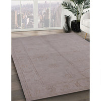 Mid-Century Modern Rosy Brown Pink Oriental Rug, urb1104