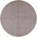 Round Mid-Century Modern Rosy Brown Pink Oriental Rug, urb1104