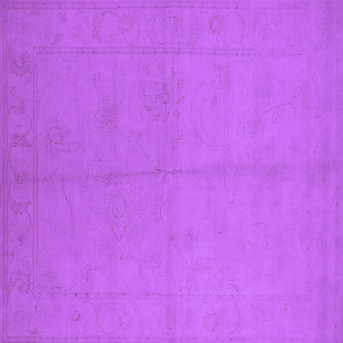 Square Machine Washable Oriental Purple Industrial Area Rugs, wshurb1104pur