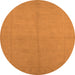 Round Oriental Orange Industrial Rug, urb1104org