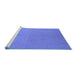 Sideview of Machine Washable Oriental Blue Industrial Rug, wshurb1104blu