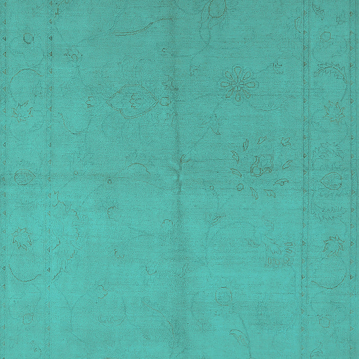 Machine Washable Oriental Turquoise Industrial Area Rugs, wshurb1104turq