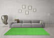 Machine Washable Oriental Green Industrial Area Rugs in a Living Room,, wshurb1104grn