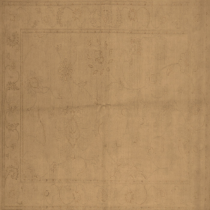 Square Machine Washable Oriental Brown Industrial Rug, wshurb1104brn