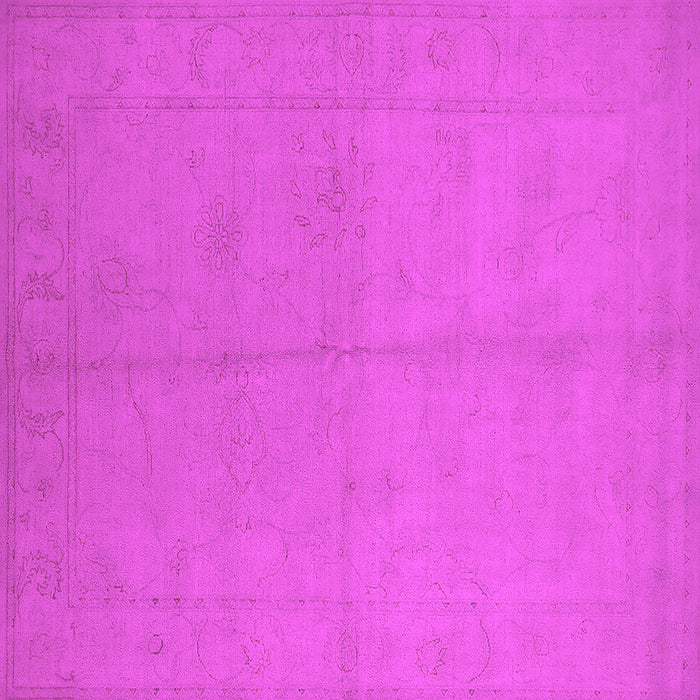Square Machine Washable Oriental Pink Industrial Rug, wshurb1104pnk