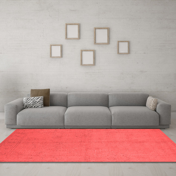 Industrial Red Washable Rugs