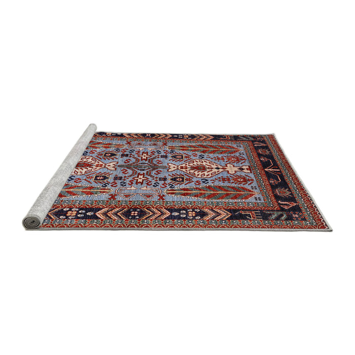 Sideview of Machine Washable Industrial Modern Rosy Brown Pink Rug, wshurb1105