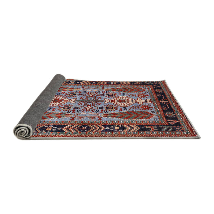 Sideview of Mid-Century Modern Rosy Brown Pink Oriental Rug, urb1105