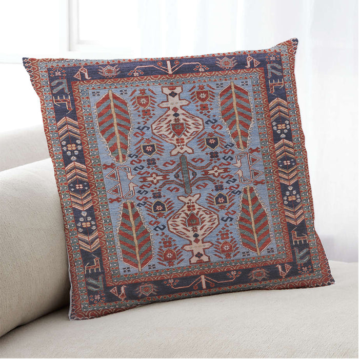 Lifestyle Image of Mid-Century Modern Urban Square Rosy Brown Pink Throw Pillow, 18 inch by 18 inch, pwurb1105