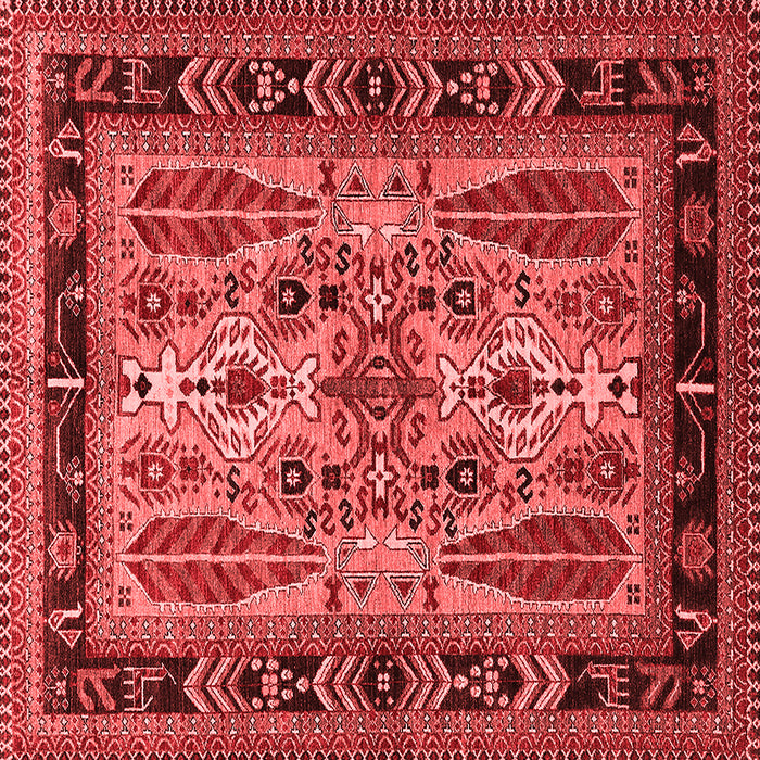 Machine Washable Oriental Red Industrial Rug, wshurb1105red