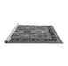 Sideview of Machine Washable Oriental Gray Industrial Rug, wshurb1105gry