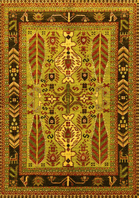 Oriental Yellow Industrial Rug, urb1105yw