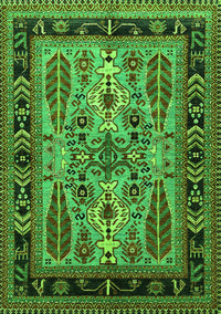 Oriental Green Industrial Rug, urb1105grn