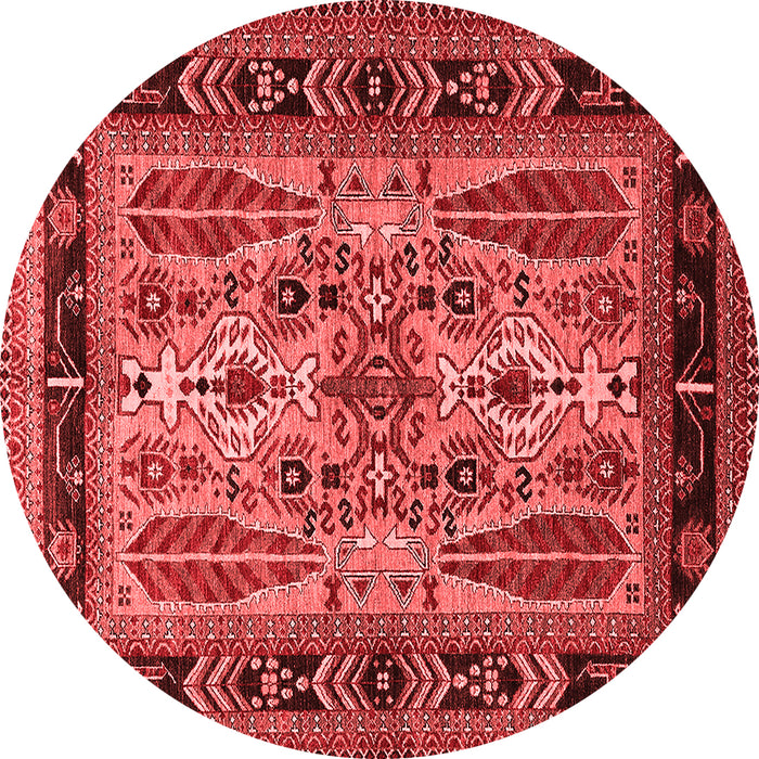 Machine Washable Oriental Red Industrial Rug, wshurb1105red