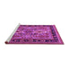 Sideview of Machine Washable Oriental Pink Industrial Rug, wshurb1105pnk