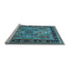 Sideview of Machine Washable Oriental Light Blue Industrial Rug, wshurb1105lblu