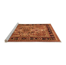 Sideview of Machine Washable Oriental Orange Industrial Area Rugs, wshurb1105org