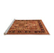 Sideview of Machine Washable Oriental Orange Industrial Area Rugs, wshurb1105org