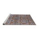 Sideview of Machine Washable Industrial Modern Chestnut Brown Rug, wshurb1106