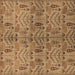 Square Oriental Brown Industrial Rug, urb1106brn