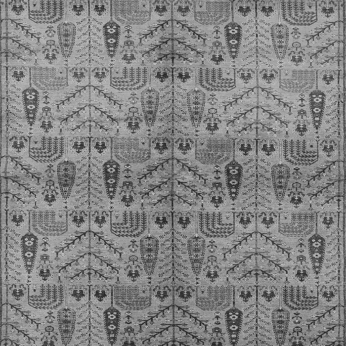 Square Machine Washable Oriental Gray Industrial Rug, wshurb1106gry